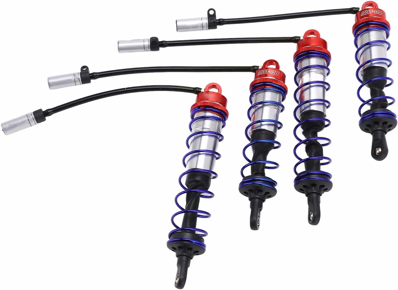 Bnineteenteam 4PCS Front Rear RC, Adjustable Oil Damper Set for JLB Racing HSP EM Racing DHK HPI (Red)