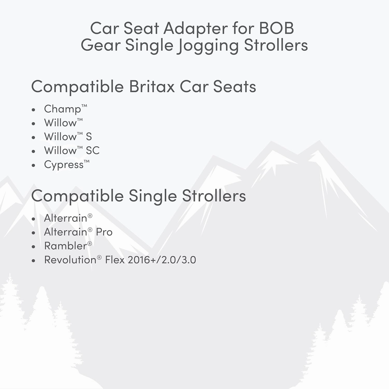 BOB Gear® Single Jogging Stroller Adapter for Select Britax® Infant Car Seats with ClickTight®