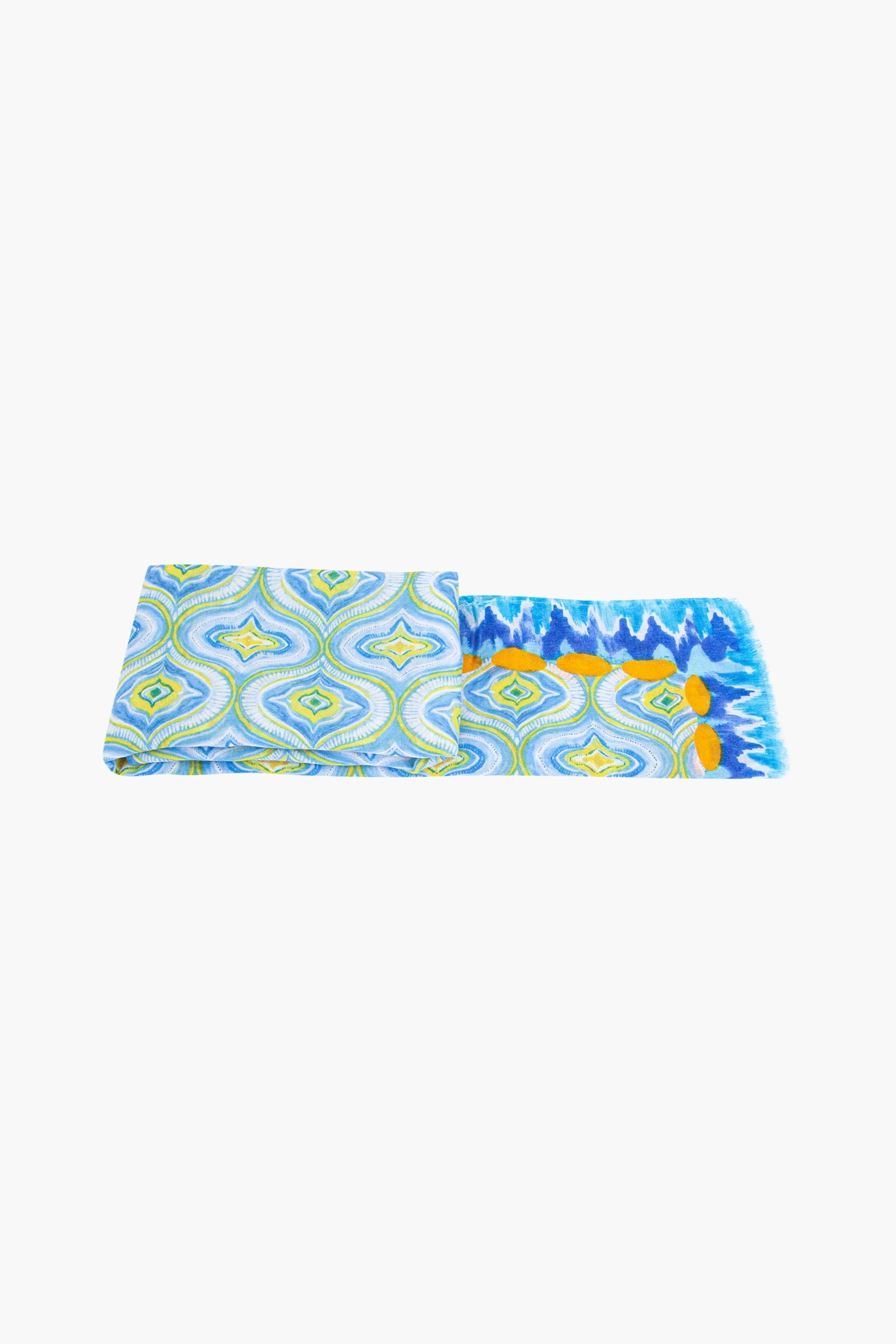 Bree Lightweight Scarf - Blue, Moroccan Tiles