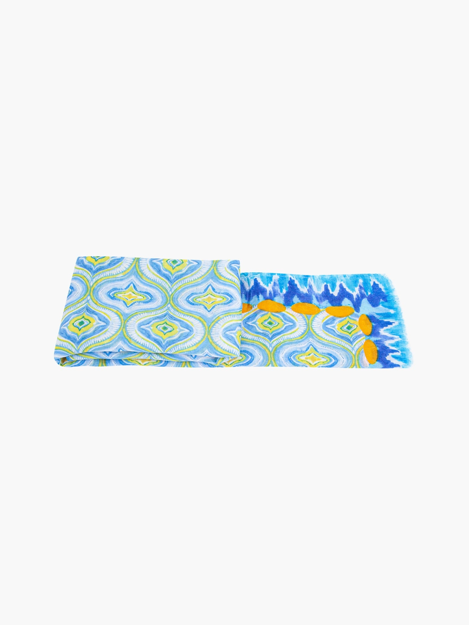Bree Lightweight Scarf - Blue, Moroccan Tiles