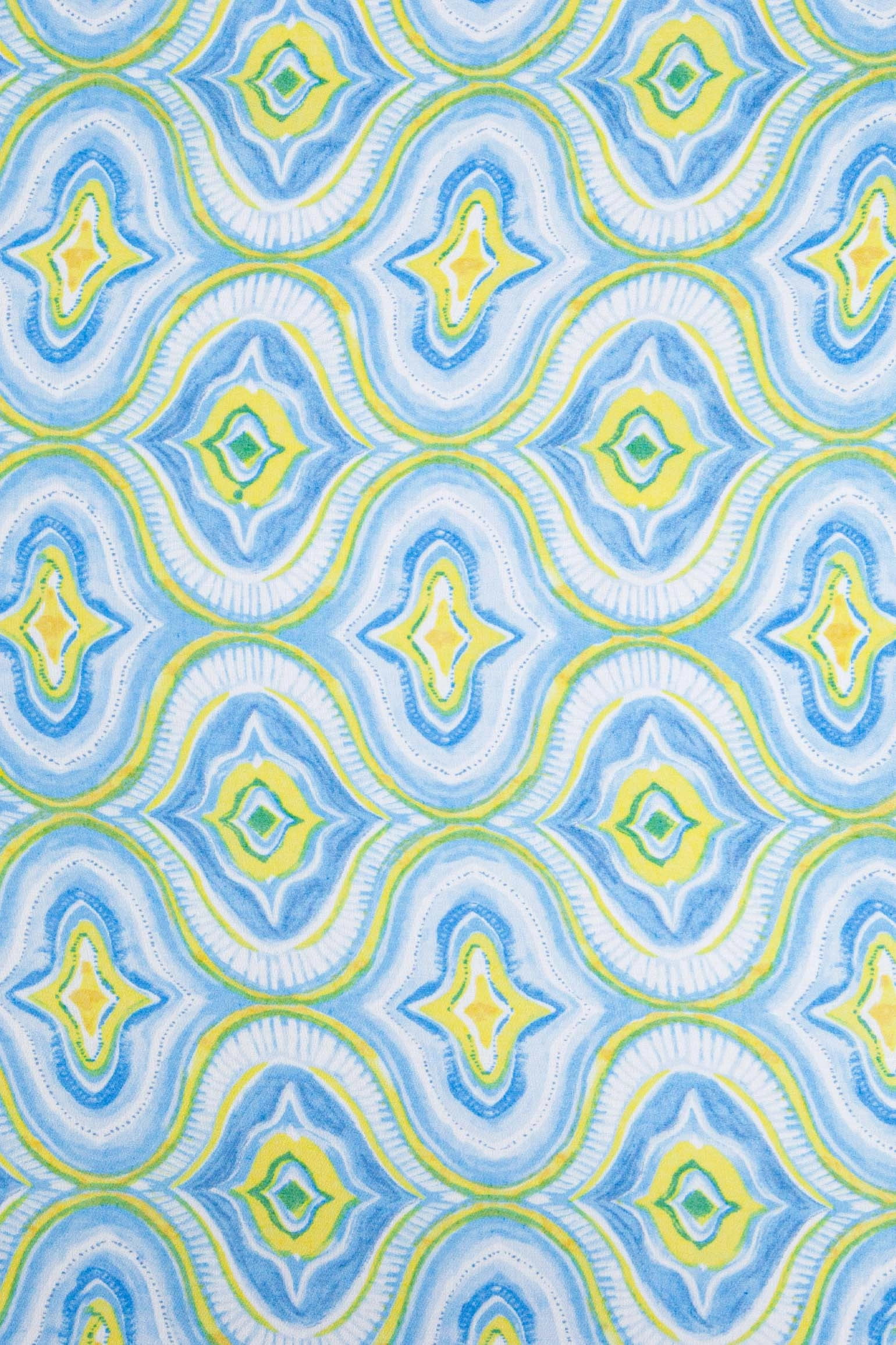 Bree Lightweight Scarf - Blue, Moroccan Tiles