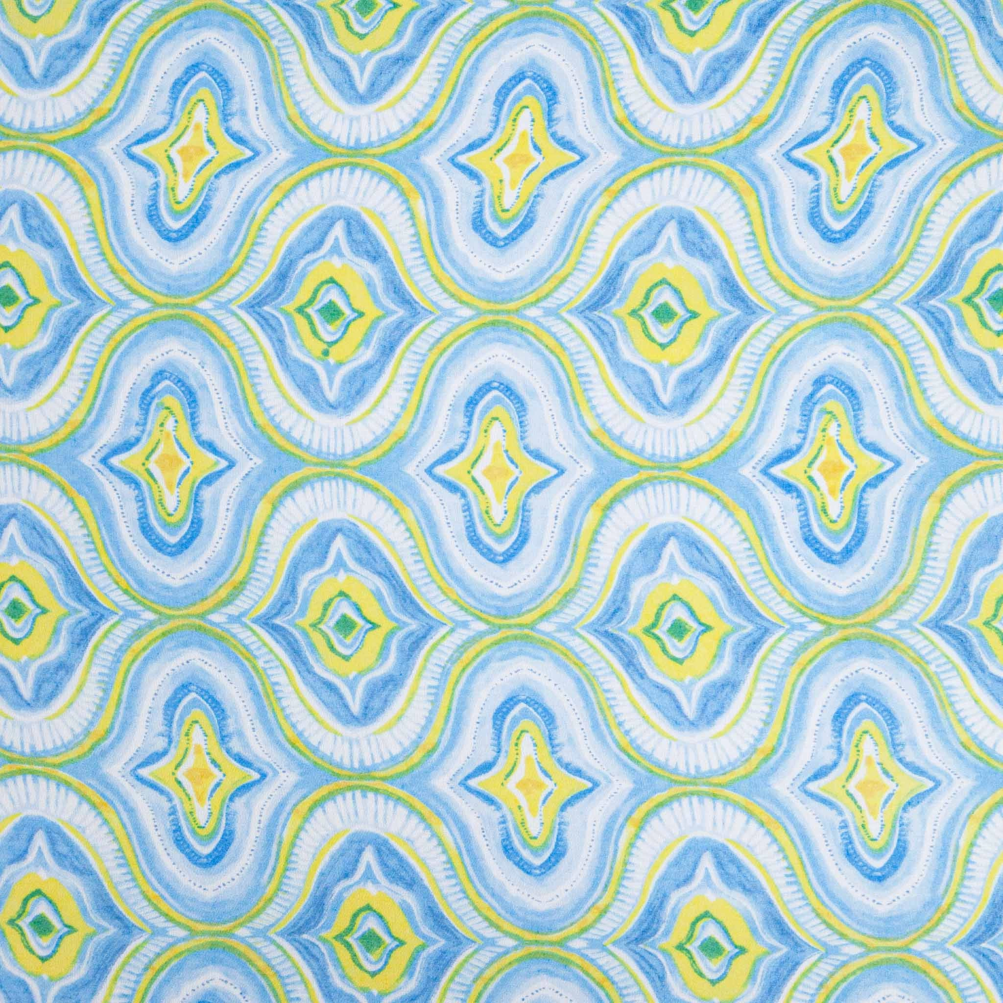 Bree Lightweight Scarf - Blue, Moroccan Tiles