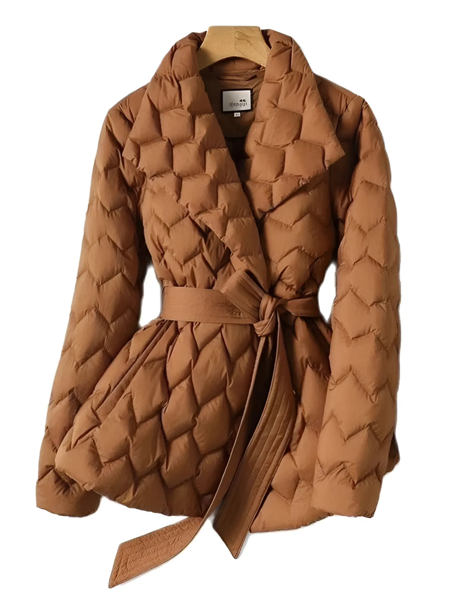 Brown Quilted Puffer Jacket - Lightweight Insulated Men's Coat