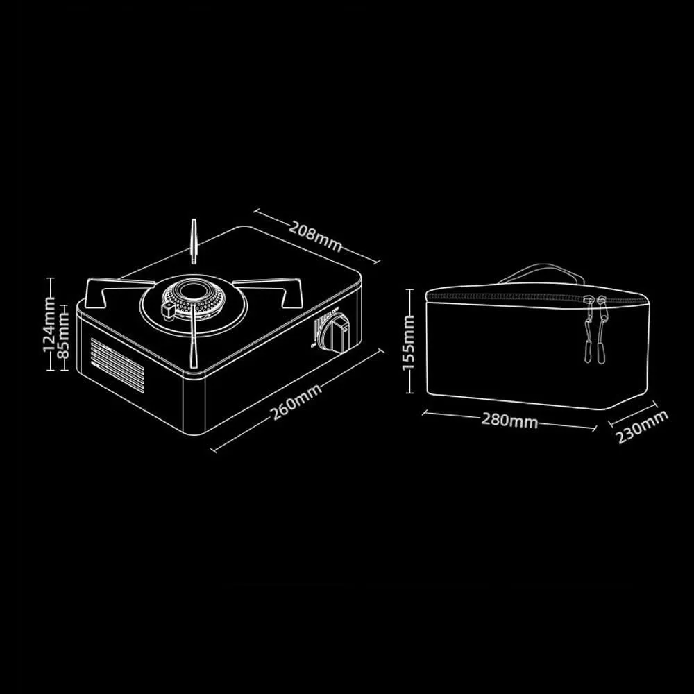 Burner Butane Camping Stove, Portable Butane Stove with Carrying Case | Camping and Backpacking Essentials, Great for Emergency Preparedness Kit (Gray : Green)