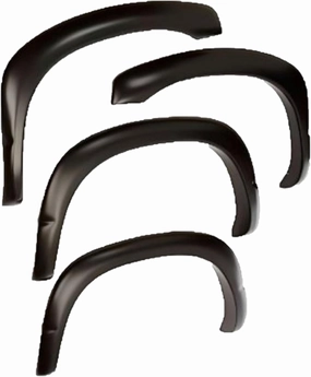 Bushwacker OE Style Factory Front & Rear Fender Flares | 4-Piece Set, Black, Smooth Finish | 40926-02 | Fits 2007-2013 GMC Sierra 1500/2500 HD/3500 HD w/ 6.6' or 8.1' Bed (Excludes Dually)