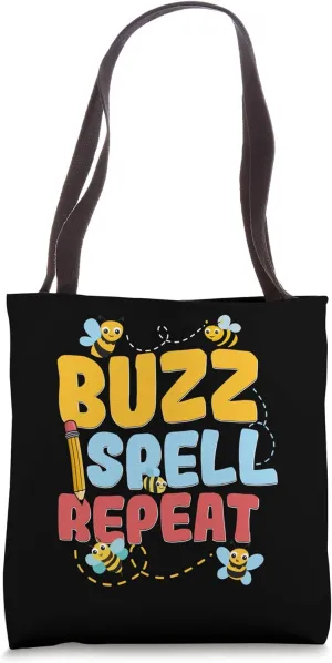 Buzz, Spell, Repeat True Spelling Master Spelling Bee Tote Bag