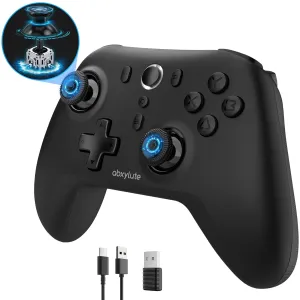 C6 Wireless PC Controller, Bluetooth Game Controller - 1000Hz Hall Triggers & Joysticks for Windows PC, Nintendo Switch Pro/OLED/Lite, Steam Deck, Android TV/Mobile, iPhone MAC & Tesla Vibration Turbo