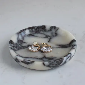 Calacatta Viola Marble Jewelry Dish 5.5", Trinket Dish for Ring Earring, Gift for Woman Daugther
