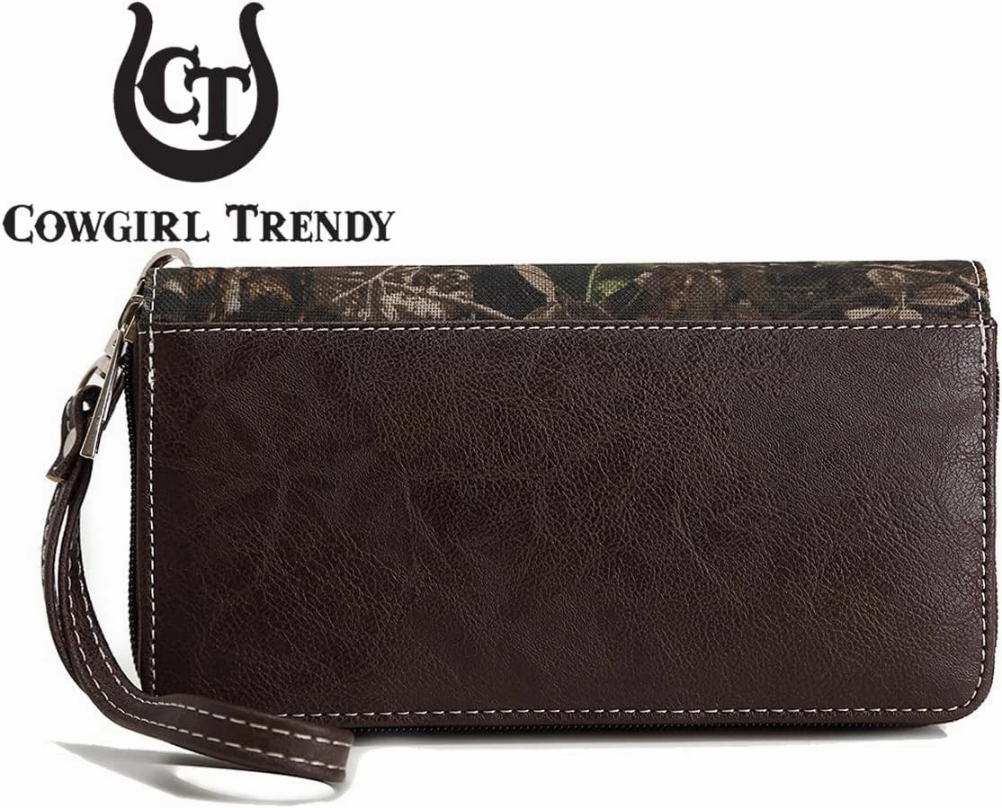 Camouflage Cross Wings Western Style Studded Handbag Tooled Leather Purse Country Women Shoulder Bag Pouch Wallet Set