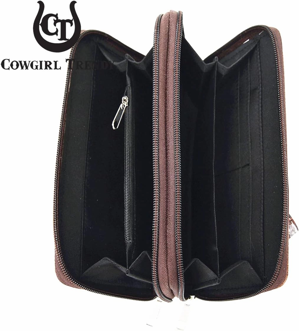 Camouflage Cross Wings Western Style Studded Handbag Tooled Leather Purse Country Women Shoulder Bag Pouch Wallet Set
