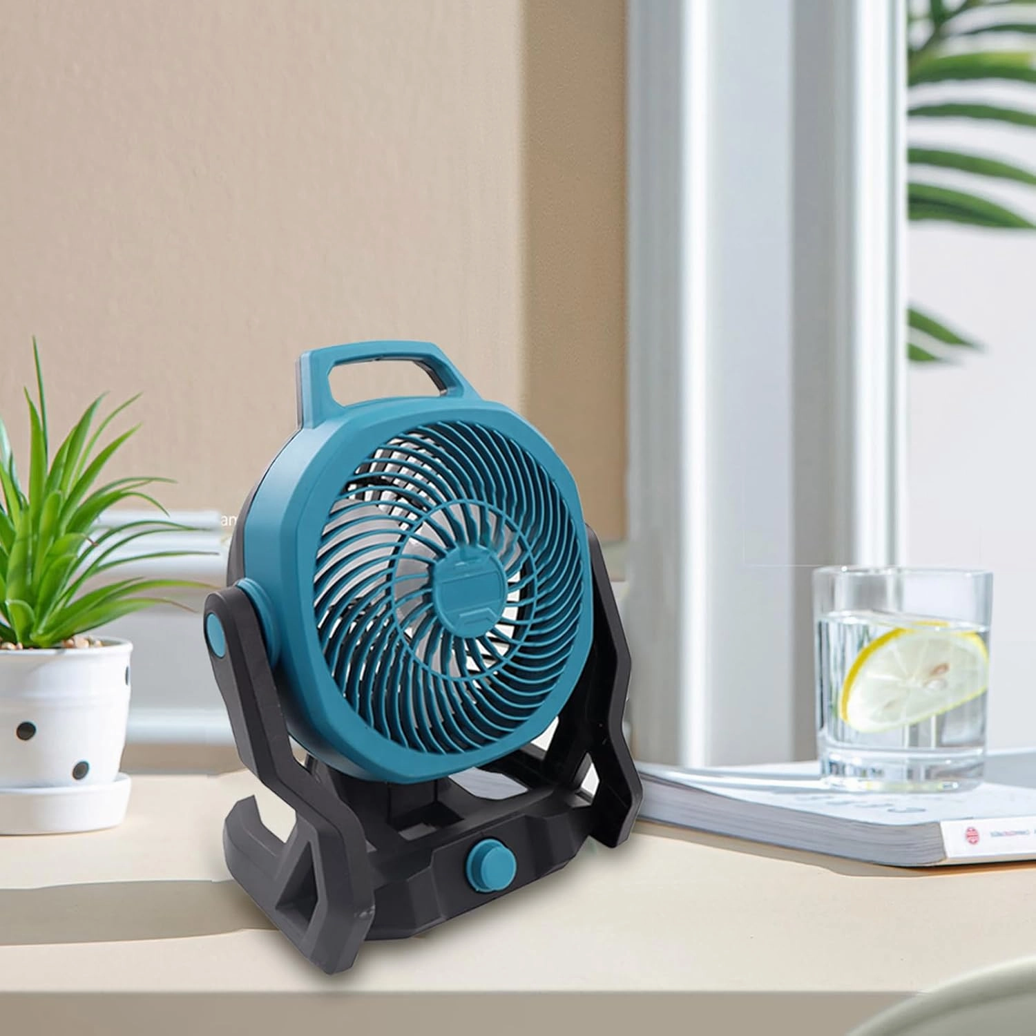 Camping Fan Rechargeable Battery Powereds Outdoor Tent Fan, Personals USB Desk Fan for Camping, Fishing, Power