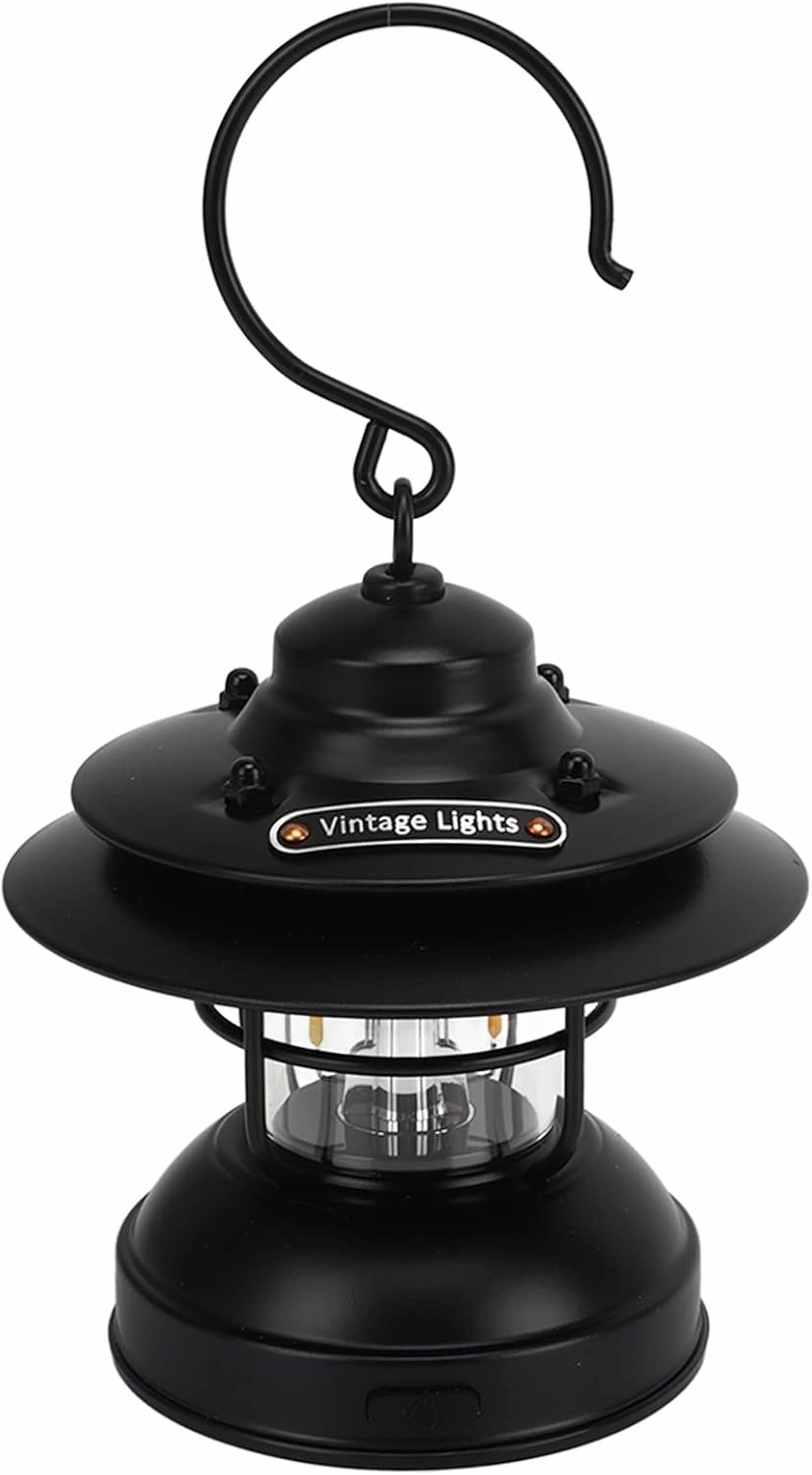 Camping Lantern Rechargeable, LED Adjustable Light with IPX4 Waterproof,USB Charging Led Camping Lantern for Fishing, Home and More(Bronze Black)