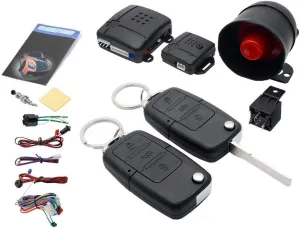 Car Central Lock Universal Auto Remote Central Kit Vehicle Door Lock with Shock Sensor   Contorl Box   2 Replacement Remote Contorl for Car Central Door Lock