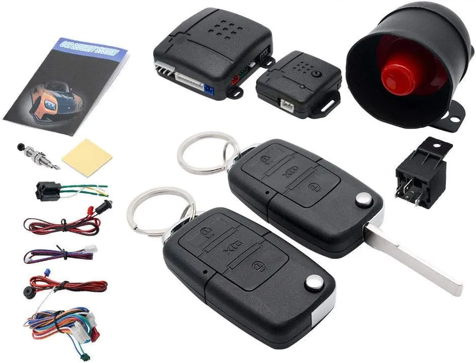 Car Central Lock Universal Auto Remote Central Kit Vehicle Door Lock with Shock Sensor   Contorl Box   2 Replacement Remote Contorl for Car Central Door Lock