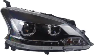 Car Headlights Compatible With Sylphy 2012-2015 B17 Angel Eyes Bifocal Lens Tears Design Led Auto Headlight Assembly Upgrade