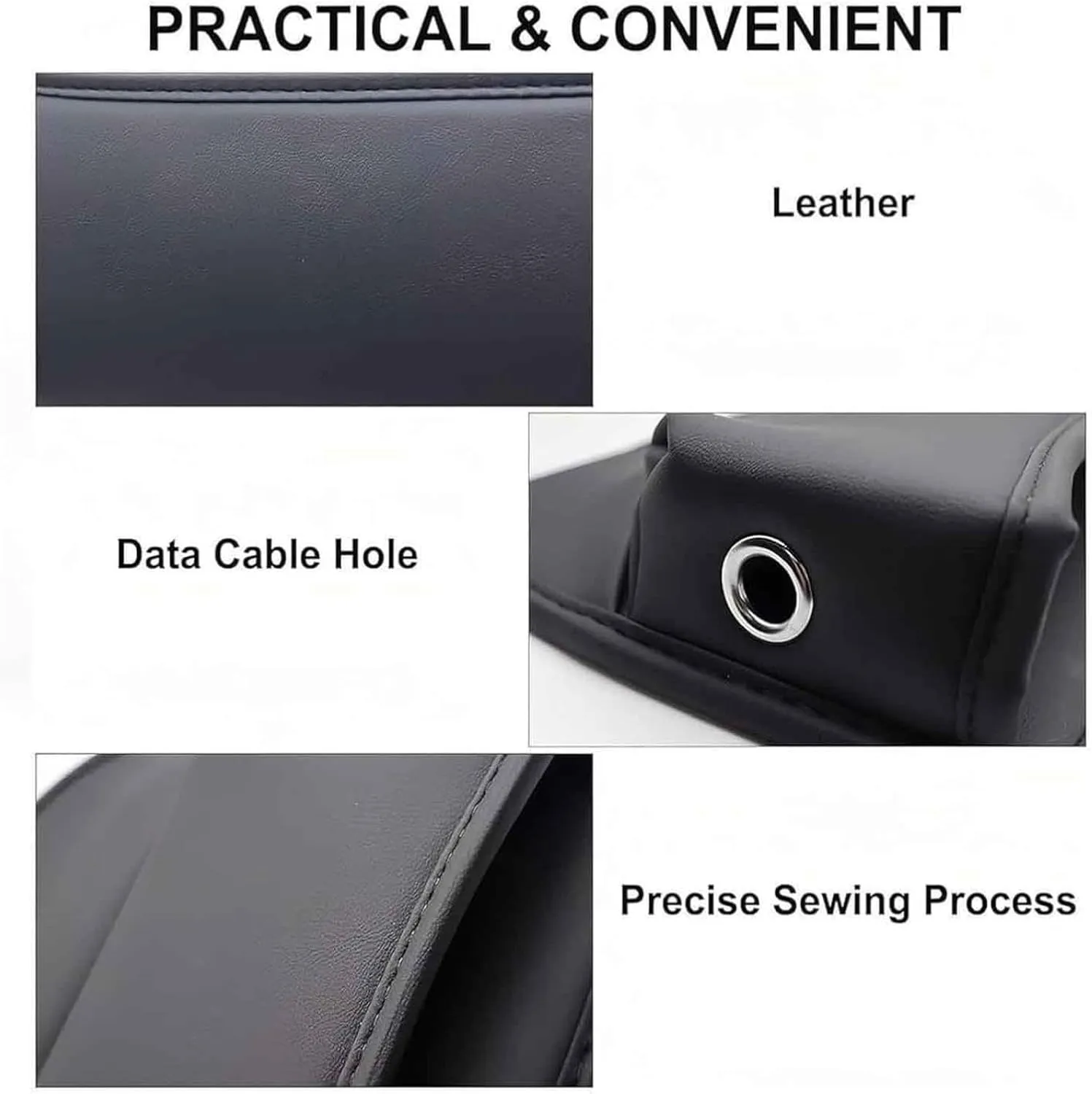 Car Leather Cup Holder Bag for D&odge Challenger 2011-2014 Car Crevice Storage Box Car Clearance Bag with Cup Holder Car Accessories