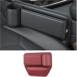 Car Leather Cup Holder Bag for D&odge Challenger 2011-2014 Car Crevice Storage Box Car Clearance Bag with Cup Holder Car Accessories