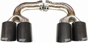Car Accessories Muffler Compatible For Porshce Compatible For Cayenne Exhaust Tips Tail Tip(9Y0 Carbon Techart)