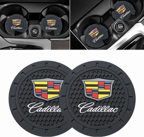 Car Cup Coaster for Cadillac Recessed Silicone Cup Holder Coaster Interior Accessories 2.75in 2Pieces 03