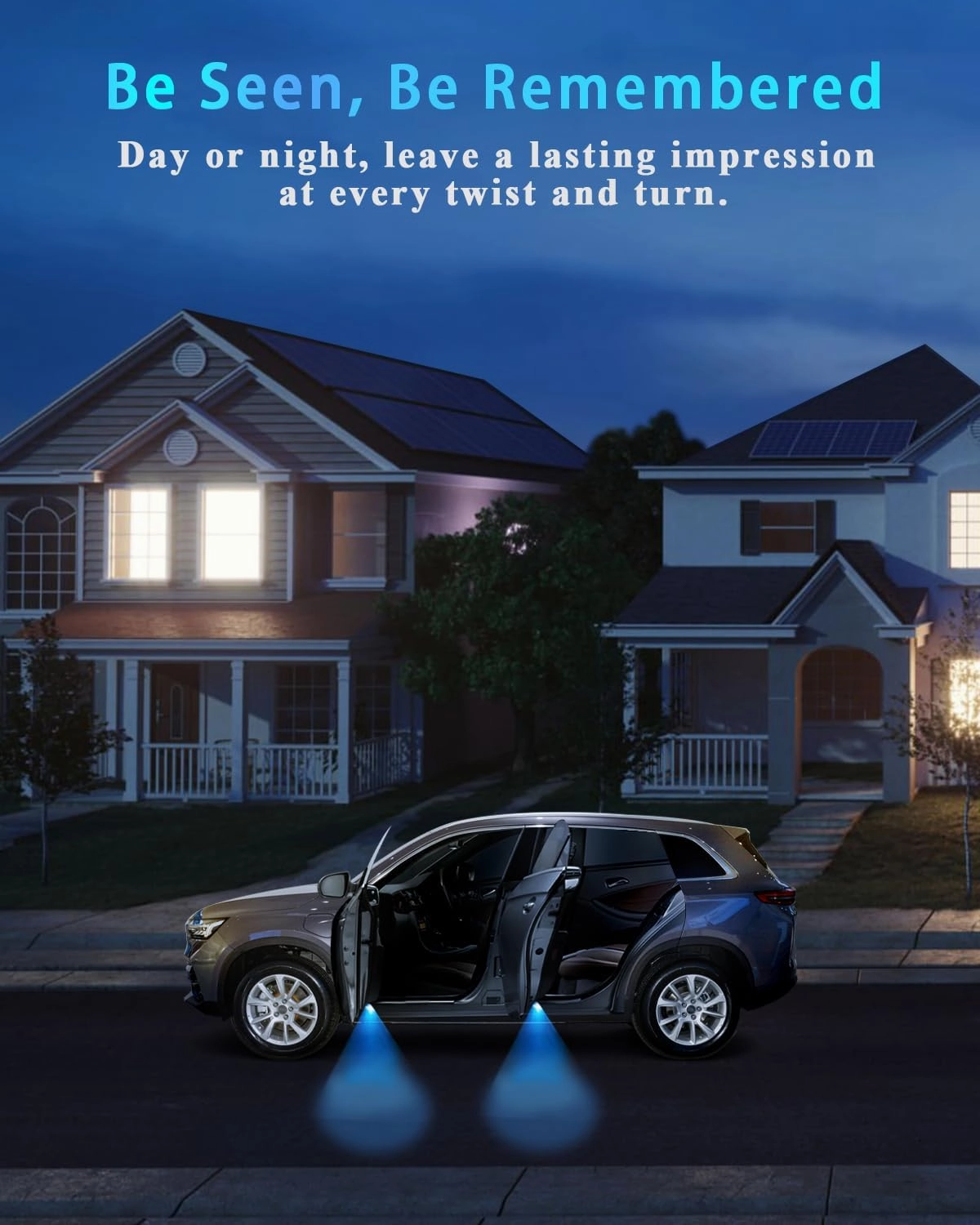 Car Door Lights Logo Projector Puddle Lights Compatible with 3 4 5 7 X1 X4 X5 E70 E71 E72 F30 Series Accessories, No Fade 4K-HD Car Welcome Lights(4 Pack)