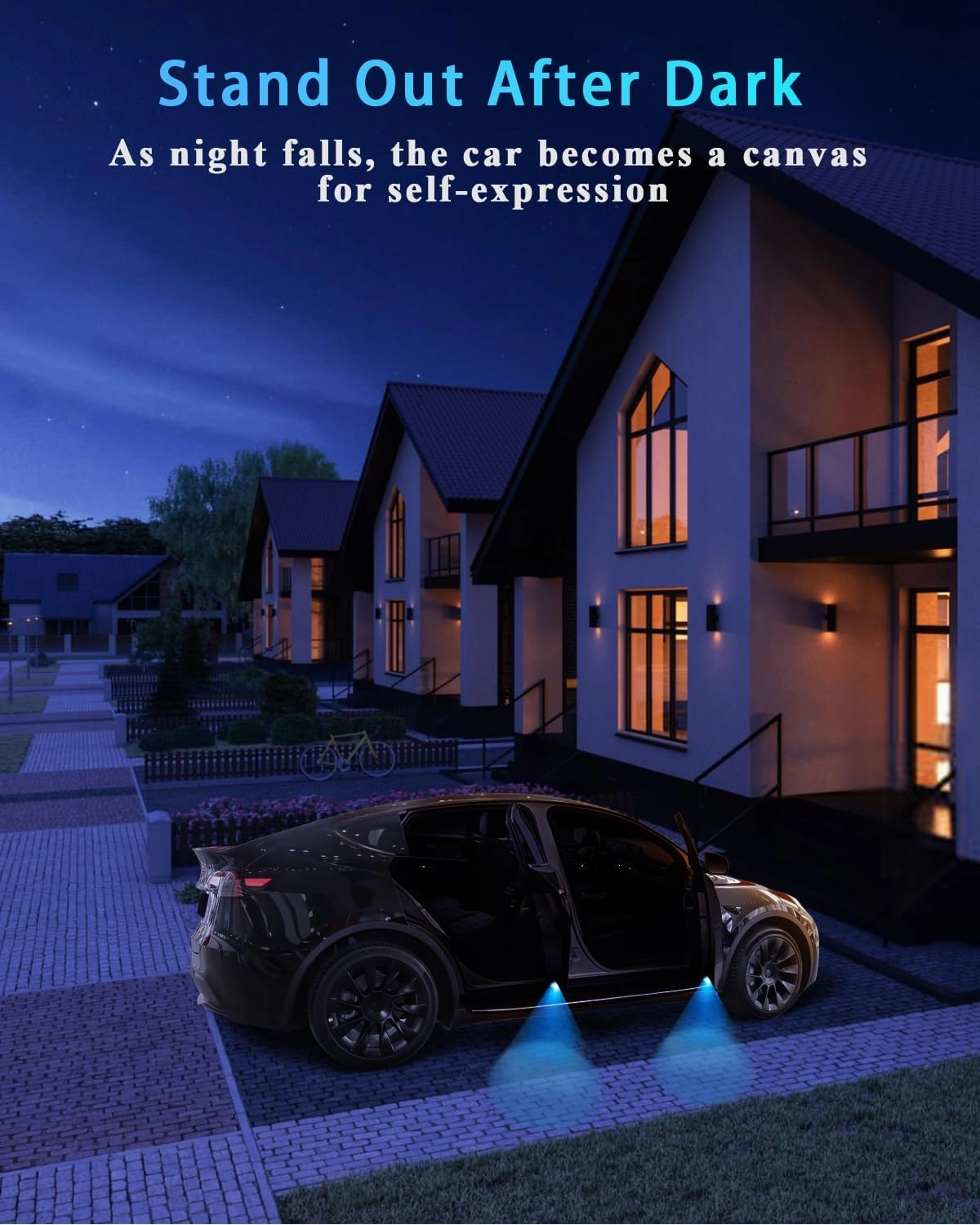Car Door Lights Logo Projector Puddle Lights Compatible with 3 4 5 7 X1 X4 X5 E70 E71 E72 F30 Series Accessories, No Fade 4K-HD Car Welcome Lights(4 Pack)