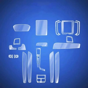 Car Interior Film Gear Panel Navigation Central Control TPU Transparent Protector Film,for 2023-2024 Volvo V60 V90Accessories