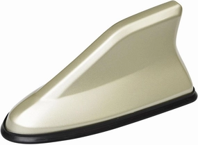 Car Shark Fin Antenna Cover for Buick Excelle 2013-2024,Vehicle Shark Fin Shape Cover with Adhesive Tape, Antenna Replacement Fits Most Cars,Gold