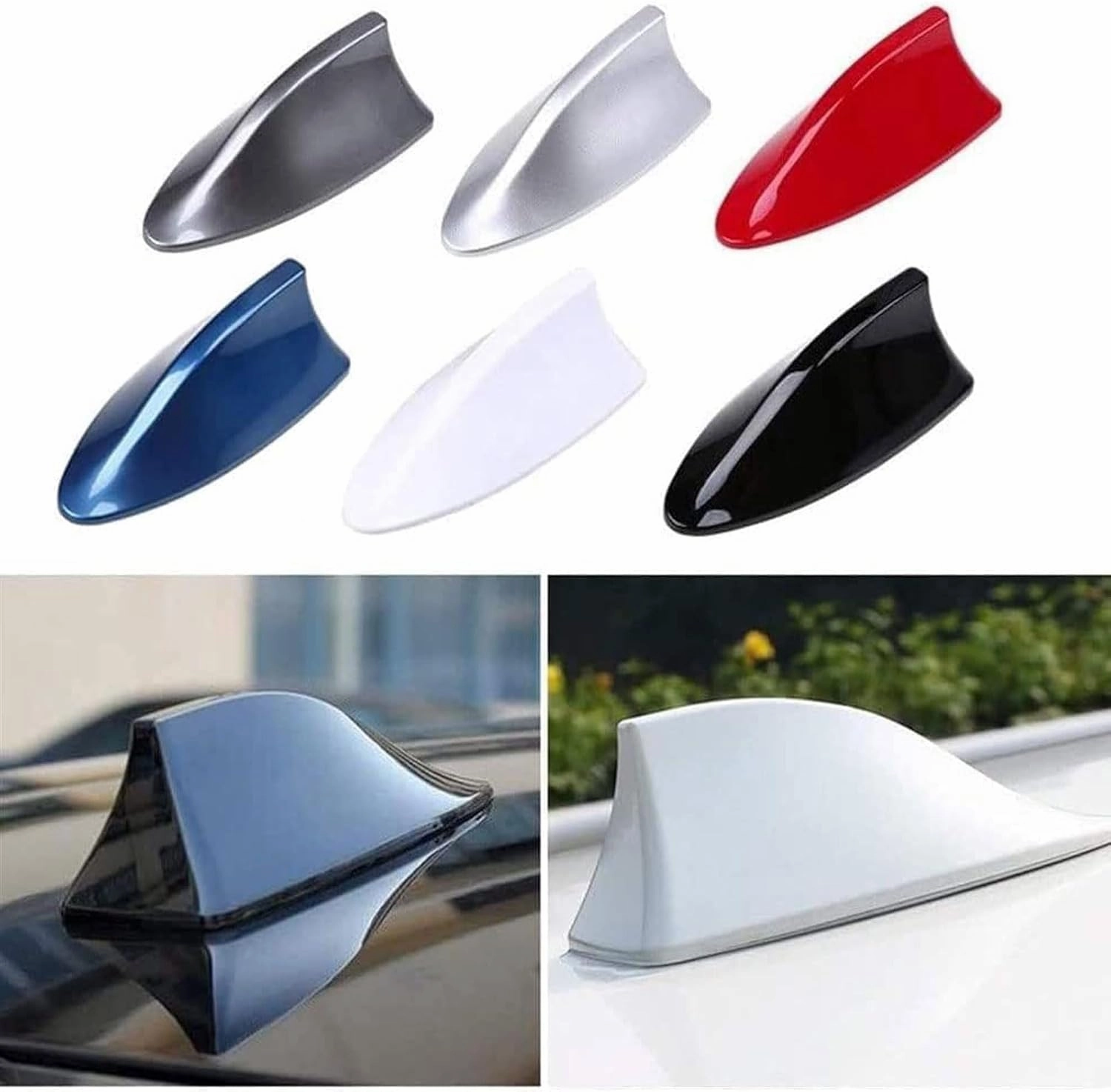 Car Shark Fin Antenna Cover for Buick Excelle 2013-2024,Vehicle Shark Fin Shape Cover with Adhesive Tape, Antenna Replacement Fits Most Cars,Gold