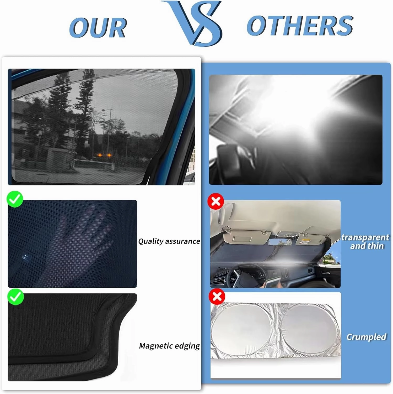 Car Side Window Sunshades for Maxus Star H Pickup 2023 ,Automotive Window Tint Shades,Quick Install,Block UV and Protect Privacy,Rear 2PCS