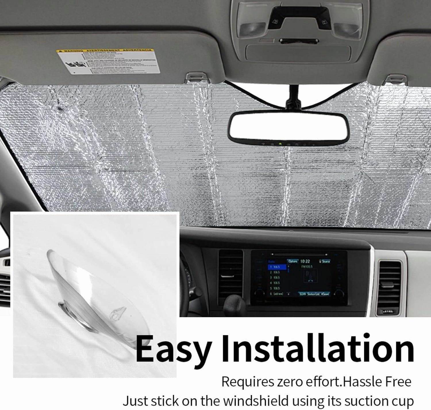 Car Windshield Sun Shade Car Front Window Sunshades Snow Red Christmas Shoes Windshield Sun Shade Cover Foldable Sun Visor Protector SunShades for Most Sedans SUV Van Truck
