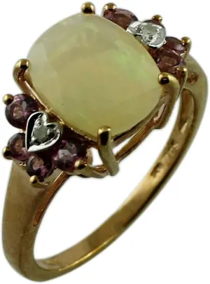 Carillon Ethiopian Opal Cushion Shape 1.15 Carat Natural Earth Mined Gemstone 925 Sterling Silver Ring Unique Jewelry (Rose Gold Plated) for Women & Men