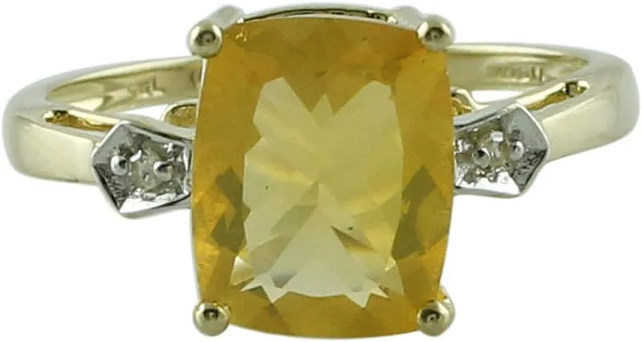 Carillon Fire Opal Cushion Shape 8X10MM Natural Earth Mined Gemstone 925 Sterling Silver Ring Unique Jewelry (Yellow Gold Plated) for Women & Men