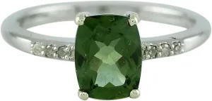 Carillon Green Apatite Cushion Shape 6X8MM Natural Earth Mined Gemstone 925 Sterling Silver Ring Unique Jewelry for Women & Men