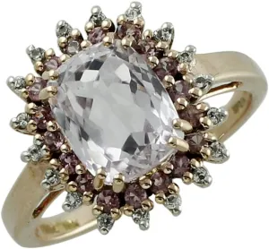 Carillon Kunzite Cushion Shape 9X7MM Natural Non-Treated Gemstone 925 Sterling Silver Ring Gift Jewelry (Rose Gold Plated) for Women & Men