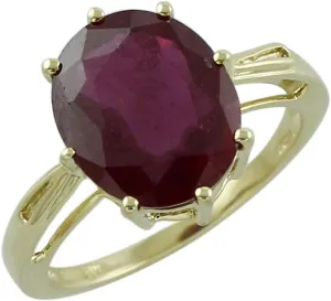 Carillon Ruby Gf Cushion Shape Natural Non-Treated Gemstone 925 Sterling Silver Ring Birthday Jewelry (Yellow Gold Plated) for Women & Men