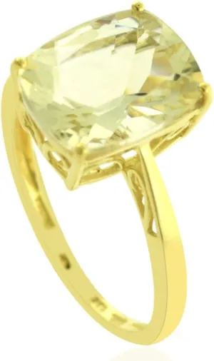 Carillon Scapolite Cushion Shape 2.46 Carat Natural Earth Mined Gemstone 14K Yellow Gold Ring Unique Jewelry for Women & Men