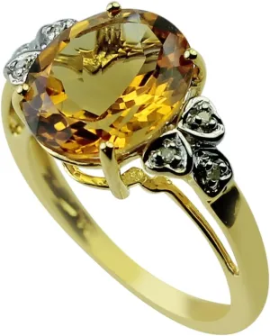 Carillon Yellow Natural Zircon Cushion Shape Natural Non-Treated Gemstone 925 Sterling Silver Ring Birthday Jewelry (Yellow Gold Plated) for Women & Men
