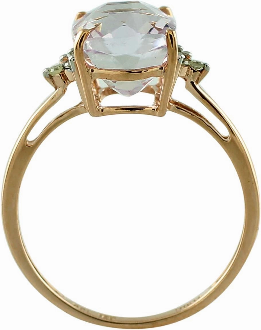 Carillon 4.45 Carat Kunzite Cushion Shape Natural Non-Treated Gemstone 925 Sterling Silver Ring Engagement Jewelry (Rose Gold Plated) for Women & Men