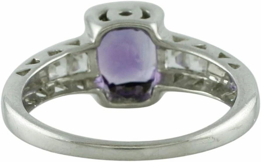 Carillon Amethyst Cushion Shape 1.26 Carat Natural Earth Mined Gemstone 925 Sterling Silver Ring Unique Jewelry for Women & Men