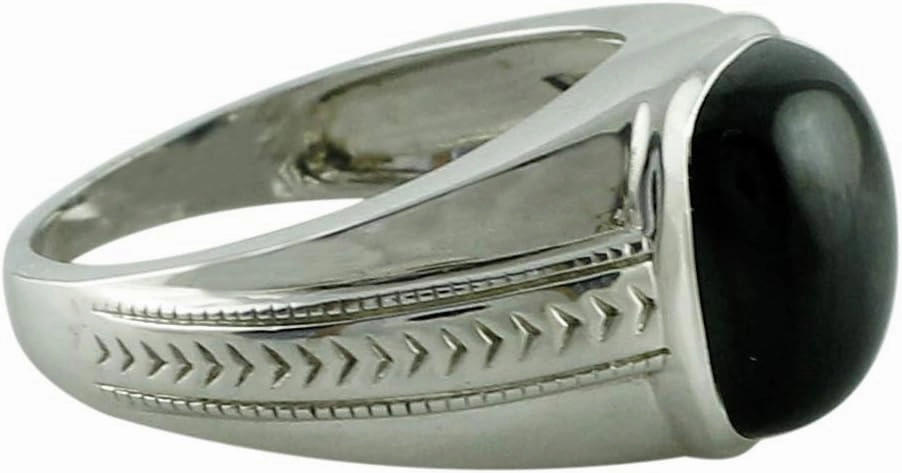 Carillon Black Spinel Cushion Shape 6.5 Carat Natural Earth Mined Gemstone 925 Sterling Silver Ring Unique Jewelry for Women & Men