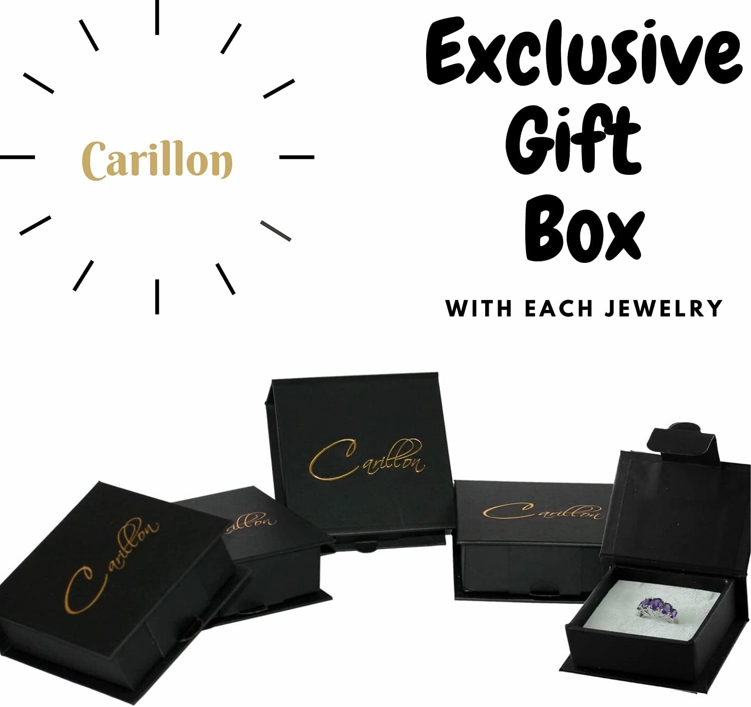 Carillon Black Spinel Cushion Shape 6.5 Carat Natural Earth Mined Gemstone 925 Sterling Silver Ring Unique Jewelry for Women & Men