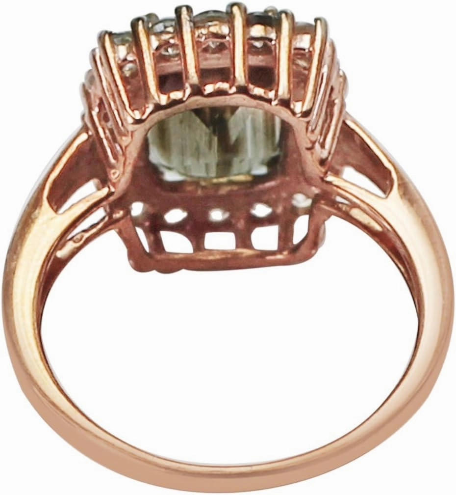 Carillon Scapolite Cushion Shape Natural Non-Treated Gemstone 925 Sterling Silver Ring Engagement Jewelry (Rose Gold Plated) for Women & Men