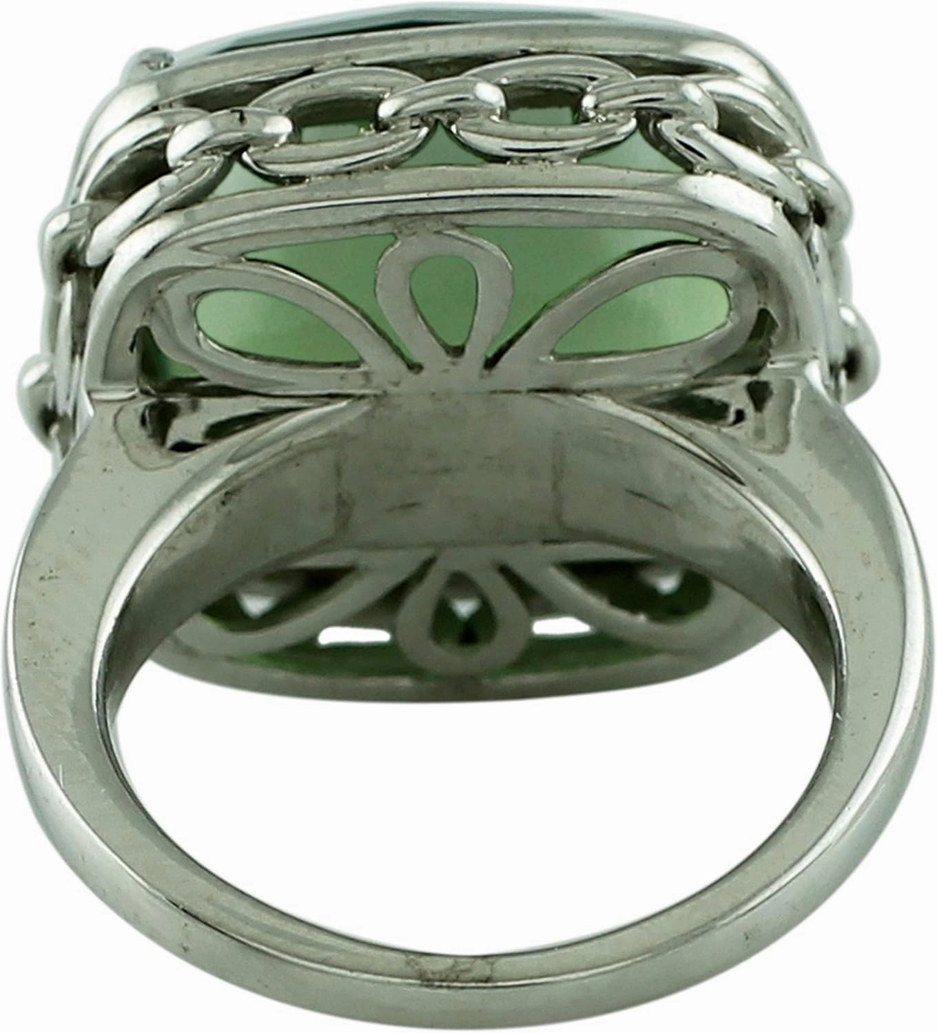 Carillon Serpentine Cushion Shape 17MM Natural Non-Treated Gemstone 925 Sterling Silver Ring Gift Jewelry for Women & Men