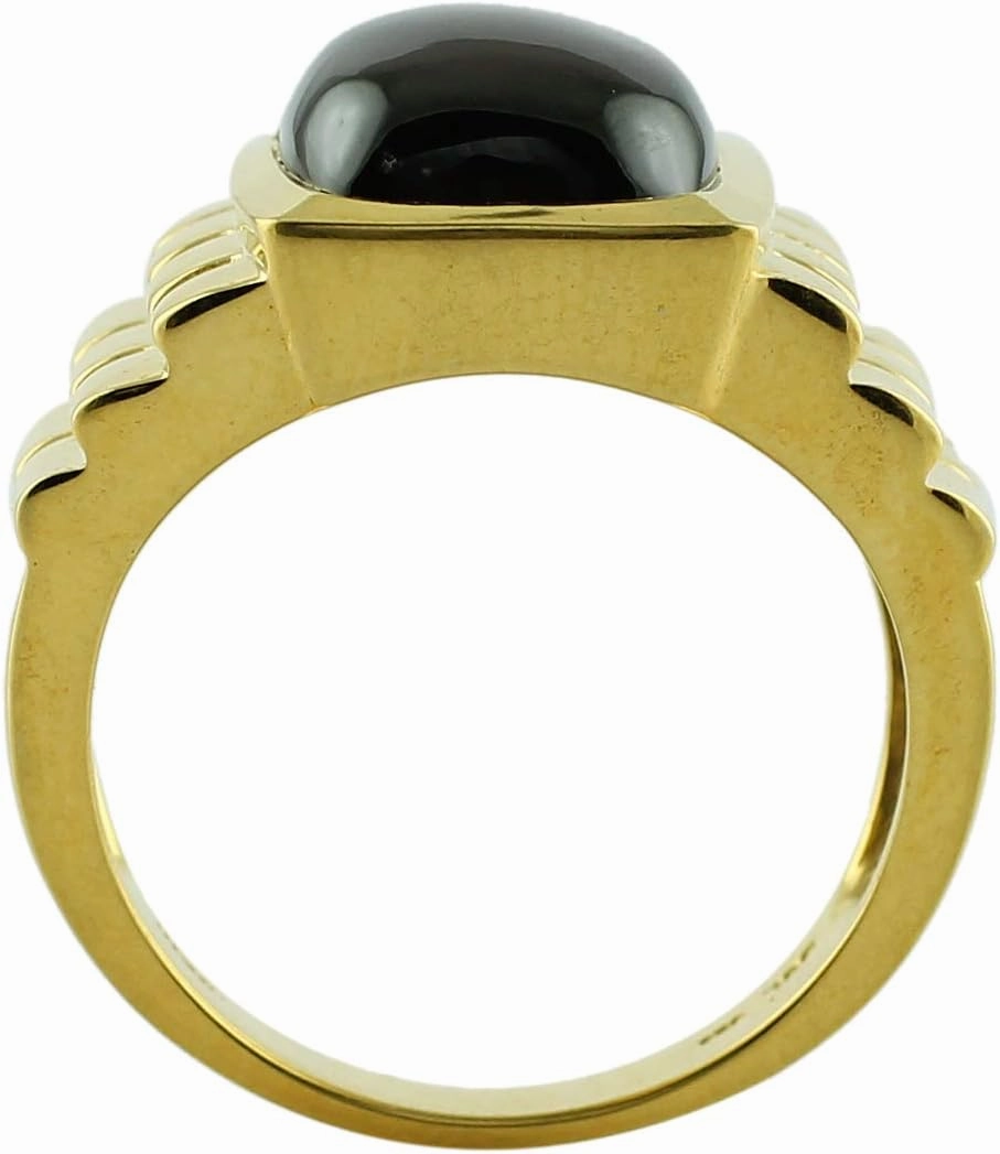 Carillon Stunning Hessonite Garnet Cushion Shape 10X12MM Natural Earth Mined Gemstone 14K Yellow Gold Ring Wedding Jewelry for Women & Men