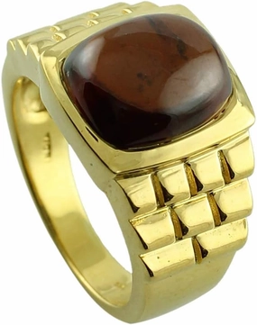 Carillon Stunning Hessonite Garnet Cushion Shape 10X12MM Natural Earth Mined Gemstone 14K Yellow Gold Ring Wedding Jewelry for Women & Men
