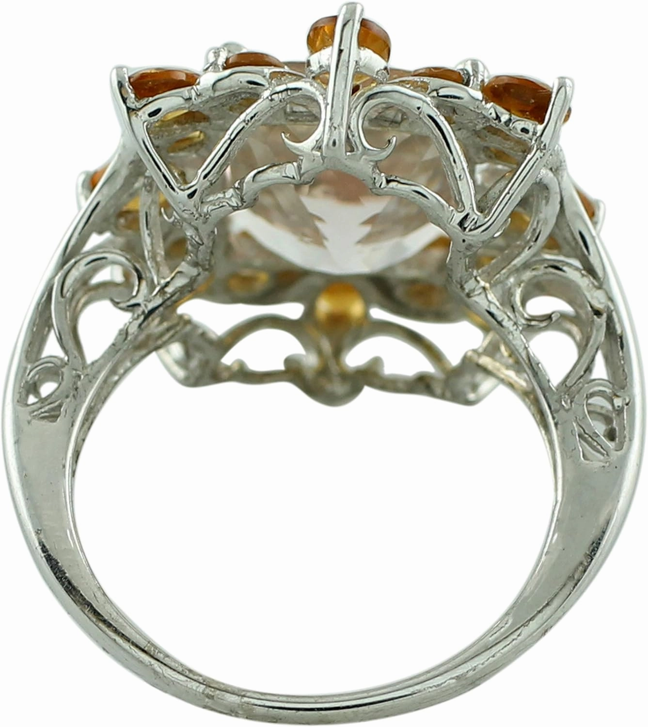 Carillon Stunning Rose De France Cushion Shape 12X10MM Natural Earth Mined Gemstone 925 Sterling Silver Ring Wedding Jewelry for Women & Men