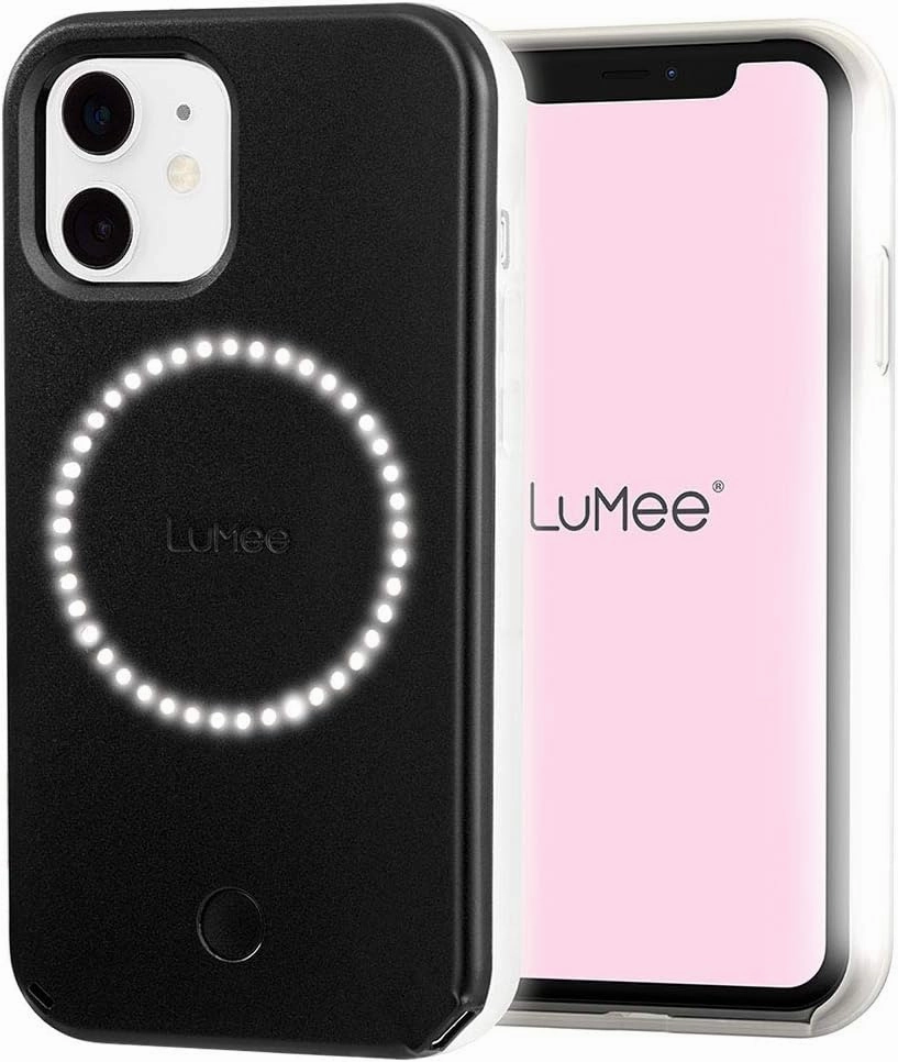 Case-Mate LuMee Halo Light Up Selfie Case for iPhone 12 Mini (5G) - Front & Rear Illumination - 5.4 Inch - Matte Black