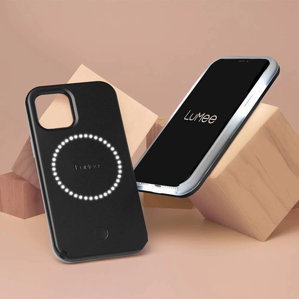 Case-Mate LuMee Halo Light Up Selfie Case for iPhone 12 Mini (5G) - Front & Rear Illumination - 5.4 Inch - Matte Black