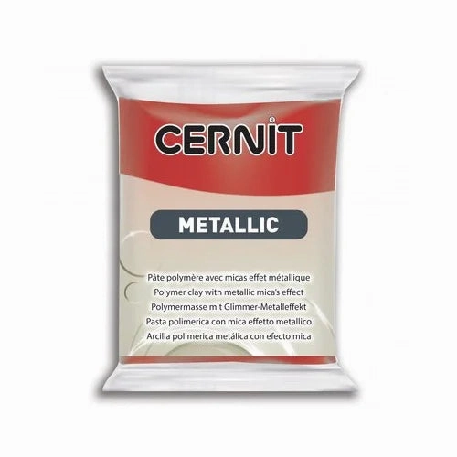 Cernit Metallic 56g Red Rouge 400