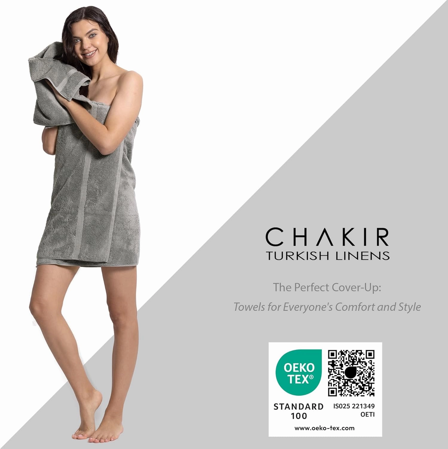 Chakir Turkish Linens Luxury Spa and Hotel Quality Premium Cotton 6-Piece Towel Set (2 x Bath Towels, 2 x Hand Towels, 2 x Washcloths)